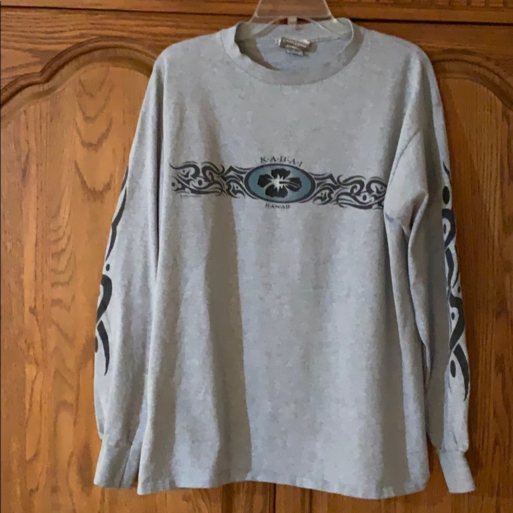 Men’s Gray Kaui Hawaii Long Sleeve Tee